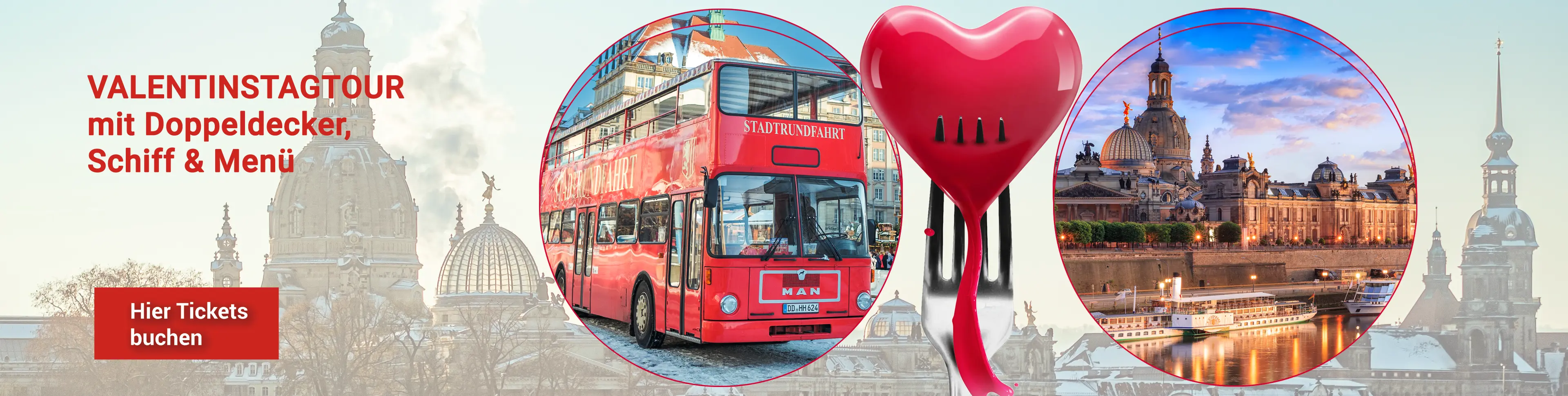 Valentinstag Dresden mit der Stadtrundfahrt Dresden